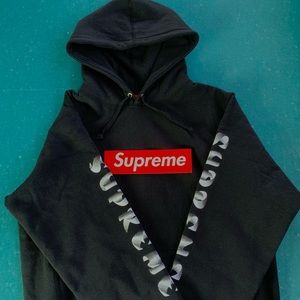 Black Supreme Gradient Hoodie (M)